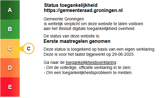 Status toegankelijkheid
